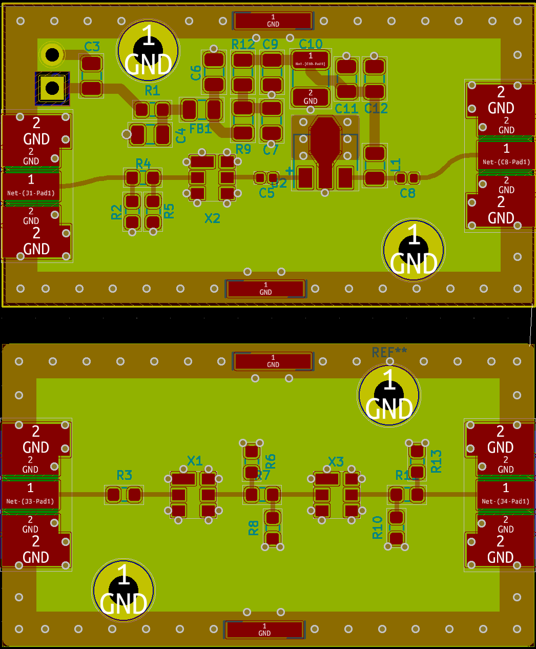 SAW filter layout